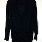 J.Crew Black Merino Wool Cardigan Women's Size Small Preppy Capsule Career Photo 0