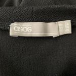 ASOS Puff Sleeve Shift Dress 24 Black Half Sleeves Round Neck Knee Length Photo 6