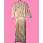 Jessica McClintock  Dress Womens 4 White Lace Pink Satin Long Sleeve RARE Vintage Photo 12