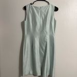 Talbots Vintage  Petites Light Blue Embroidered 100% Silk Dress | Flowers Size 8 Photo 2