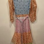 Love Shack Fancy Plaid Midi Ollie Rosebud Checked Plaid Midi Dress Size 2 Photo 3