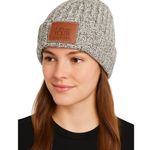 Love Your Melon USA Knit Beanie – 100% Cotton Marled Black/White Photo 0