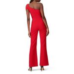 Likely Scarlet Red One-Shoulder Cap Sleeve Maxson Jumpsuit Size 10 Photo 2