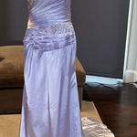 Women’s Strapless Lilac/Silver Formal Prom Party Dress Corset Back Size 16 *READ Photo 0