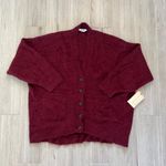 RE/DONE $550 NEW  ALPACA BLEND BURGUNDY CARDIGAN SWEATER S Photo 1