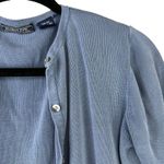 Harold's Vintage Powdered Blue Ribbed Silk Turtleneck Sleeveless Cardigan Set Size M Photo 7