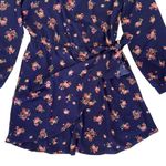 JustFab  Dress Large Blue Fit Flare Long Sleeve Boho Cottagecore‎ Photo 2