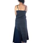 Skies Are Blue Navy Blue Plaid Maxi Dress Size Small Photo 2