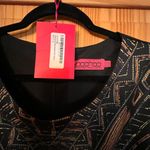 Boohoo Black and Brown Geometric Pattern Dress Photo 3