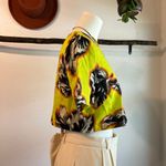 Jonathan Saunders 2014 Yellow Tulip Cropped Short Sleeve Zipper Back Top Size 6 Photo 4