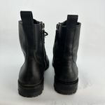 Rebecca Minkoff  Women's Leather Ankle Chain-Link Accent Combat Boots Photo 7