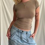 Splash Brown Stretchy Baby Tee - Size S Photo 5