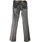 Adiktd Embellished Starched Bootcut Long Jeans Size 8 / 30 x 36 Length Blue Photo 6