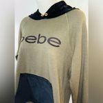 Bebe Women’s olive green Black velvet Sweatshirt Hoodie Photo 4