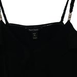 White House | Black Market Peplum Medium Ruffle Front black tank top Photo 1