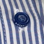 Ariat  Womens Fitted Western Shirt XL‎ Blue White Striped Long Sleeve Button Down Photo 3
