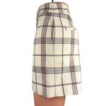 Maje NEW  Izore White Blue Plaid Checkered High Waist Pockets Casual Shorts Sz XS Photo 1