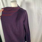 Womens WinterSilks Cardigan Duster Sweater Burgundy Blue Geometric Knit Large‎ Purple Photo 3