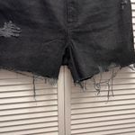 Old Navy  Denim Black Distressed Shorts Size 14 Photo 1
