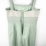 JS Collections Green Metallic Lined Shift Dress With Cropped Jacket, Size 6 Photo 4