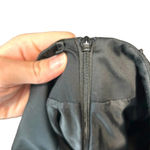 Wolford Black Pencil Skirt Front Slit Satin and Lace‎ Stripe Trim Size US 6 Photo 5