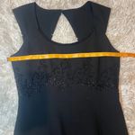 carole little Dresses Vintage Black Beaded Top Size 8 Dress With Side Slit Photo 10