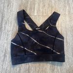 Glyder  Black Tie Dye Stripe Sports Bra Photo 2