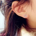 NEW Sterling Silver Plated Elephant Outline Small Stud Earrings .925 University of Alabama Photo 0