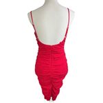 Lena Red Lace Bodycon Dress ruched cocktail party sleeveless sexy Size M Photo 6