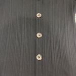 Aeropostale black faux button down off shoulder long sleeve cropped shirt S Photo 2