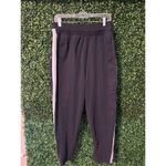 Free People  Baby Got Track Black and Blue Pull Away Sweatpants Sz Medium High Wa Photo 1