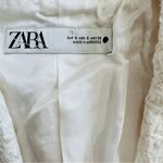 ZARA  cream tweed 3/4 sleeves with rhinestones buttons blazer cropped jacket NEW Photo 5