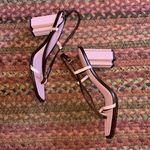 Tory Burch NEW  PINK & BROWN STRAPPY THONG CHUNKY HEELS T STAMP Photo 2