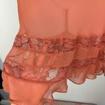 Victoria's Secret Victoria’s Secret Sheer Lace Trim Slip Dress Sz Medium Peach Intimates Photo 9