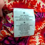 NEW Bila Women's M‎ Medium Semi Sheer Peasant Babydoll Top Hippie Shirt NWOT Red Photo 2