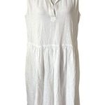 Frank & Eileen  Linen Daphne Dress Size XLARGE White Sleeveless Midi Pockets Photo 0