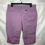 Lee NWOT  women’s relaxed‎ fit mid rise skimmer plum purple stretch capris pants Photo 2