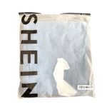 SheIn Women's Asymmetrical Midi Raw Hem Jean Skirt in Blue, Size L Photo 2