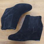Saks 5th Avenue Saks Fifth Avenue Black Suede Insulated Wedge Chelsea Bootie 11M Photo 5