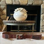 Fossil  Genuine Brown Leather Patchwork Belt BT2844-200 Size Large Photo 0