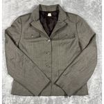 J.Crew Blazer Womens 12 Brown Wool Four Pocket Button Front Lined Office Career Photo 0