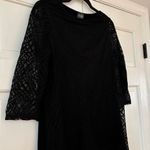 Chico's  Size 1 Lace Shirt Black Sheer Blouse Whimsygoth Romance Chico Medium Top Photo 7