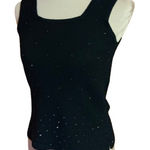 Vtg Y2K Liz Claiborne sequined sparkly tank top sweater Black Photo 0