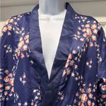 Morgan Lane NWT Floral Navy Kimono Robe Size S/M Satin Cottagecore Dressing Gown Photo 1