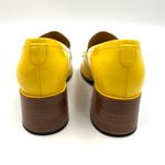 The Office of Angela Scott Leather Ms. Juliette Kiltie Loafer Yellow Size 9.5 Photo 5