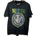 Nirvana  Graphic Band Tee L Multicolor Acid Wash Unisex Cotton Casual Logo Photo 0