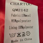 Calvin Klein Women’s Wool Blend Pea Coat Size Large Double Breasted Red Lined Long Winter Photo 7