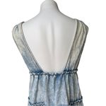 Entro  Acid Washed Sleeveless Tiered Babydoll Denim Dress Photo 10