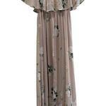 Show Me Your Mumu Hacienda Maxi Dress Size L Floral Off Shoulder Chiffon Fairy Photo 9