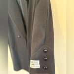 Vintage Casual Corner Black Wool Velvet Collar Double Breasted Mid Coat Petite 6 Size 6P Photo 8